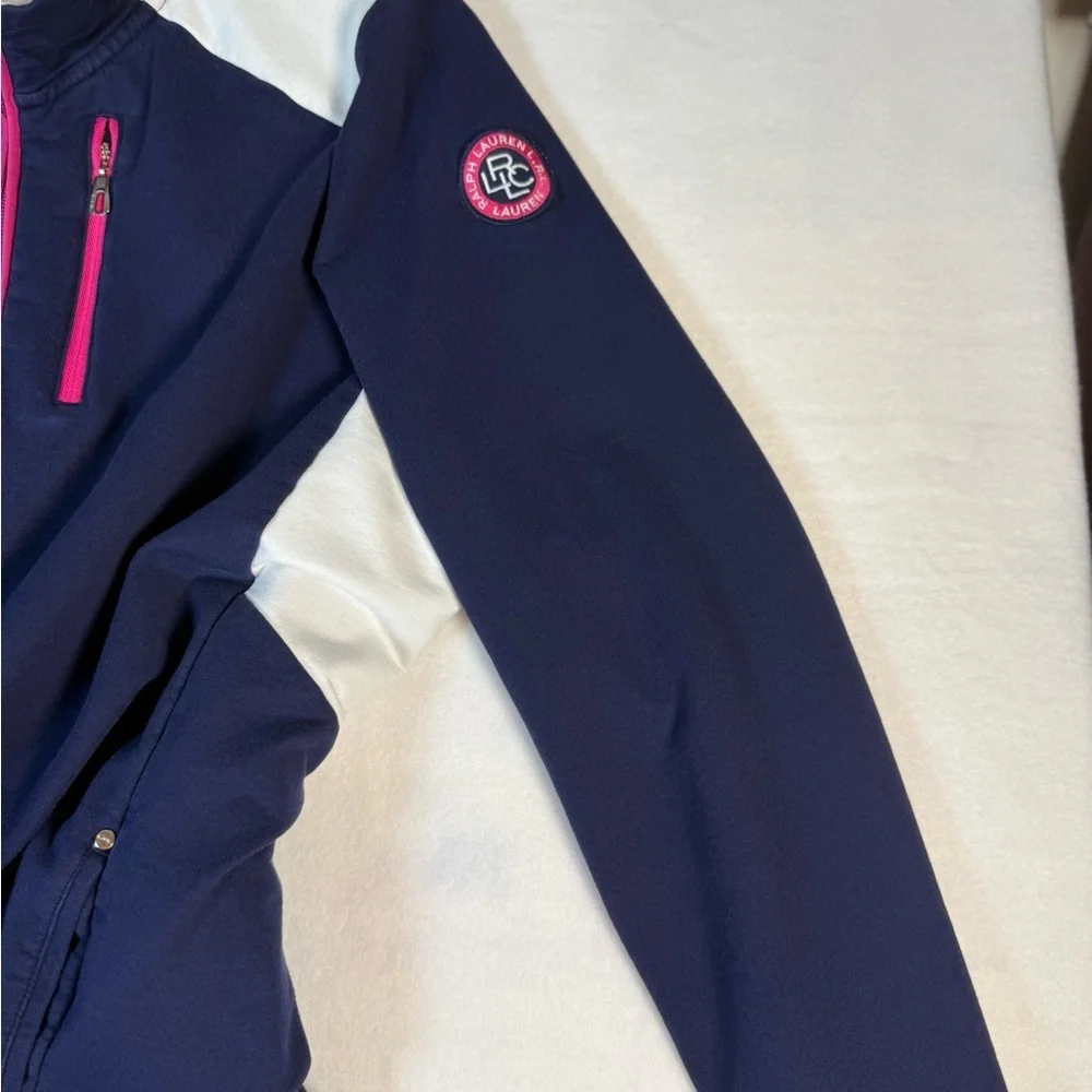 Lauren Ralph Lauren Activewear Blue, White and Pink Zip-up Jacket Size 1X - Picture 8 of 11